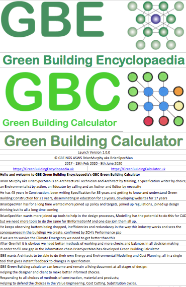 GBE Green Building Calculator Welcome A14 BRM 110620 PNG