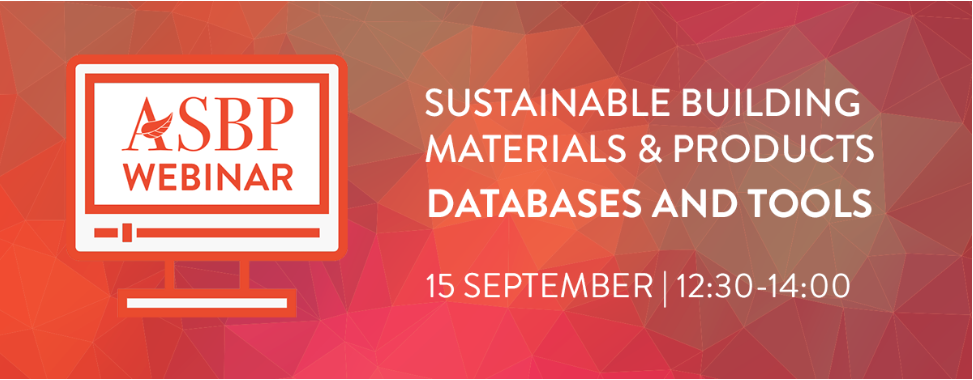 Sustainable Building Materials & Products – Databases and Tools (Event) C#1456