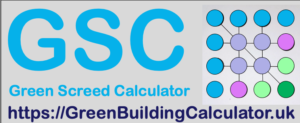 Green Screed Calculator GSC part of a suite of GBC Green Building Calculators by BrianSpecMan at NGS ltd.